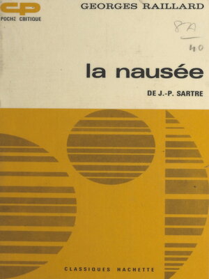 cover image of La nausée, de J.-P. Sartre